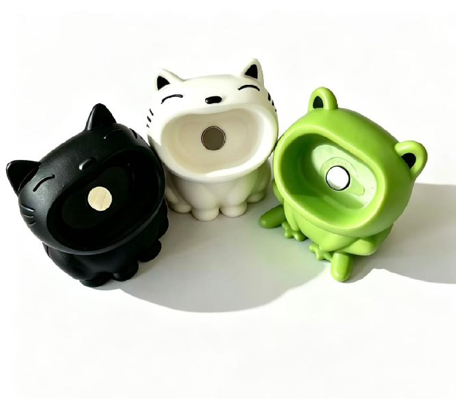 3-color cat frog magnetic clip organizer