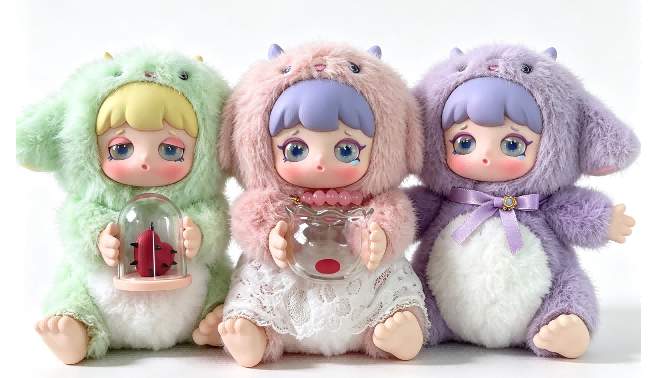30cm eco plush ABS collectible doll 3 colors